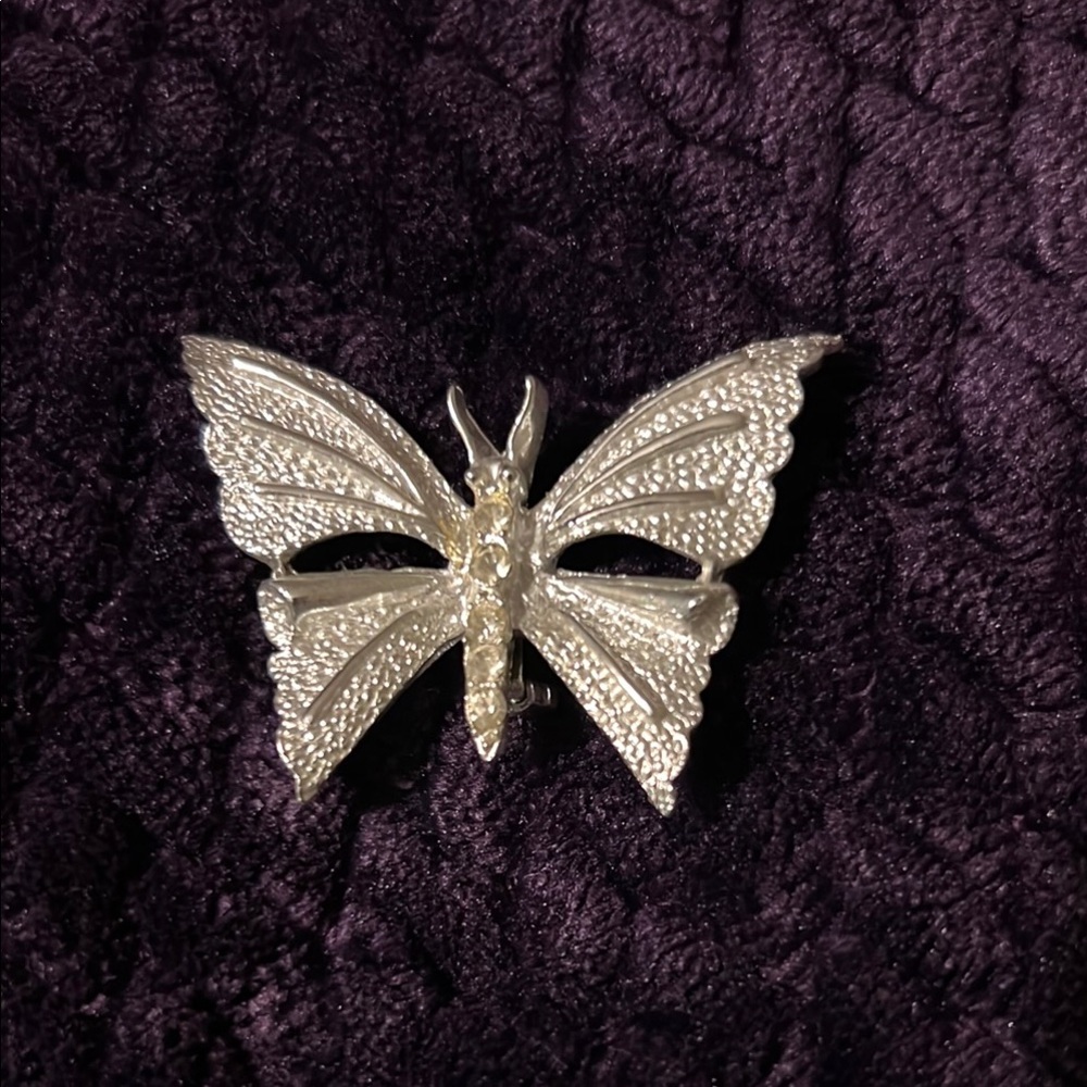 Silver Butterfly Brooch